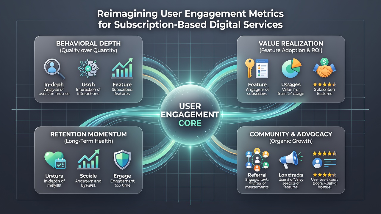 Analytics team reviewing engagement data visualizations on multiple screens in a modern office setting
